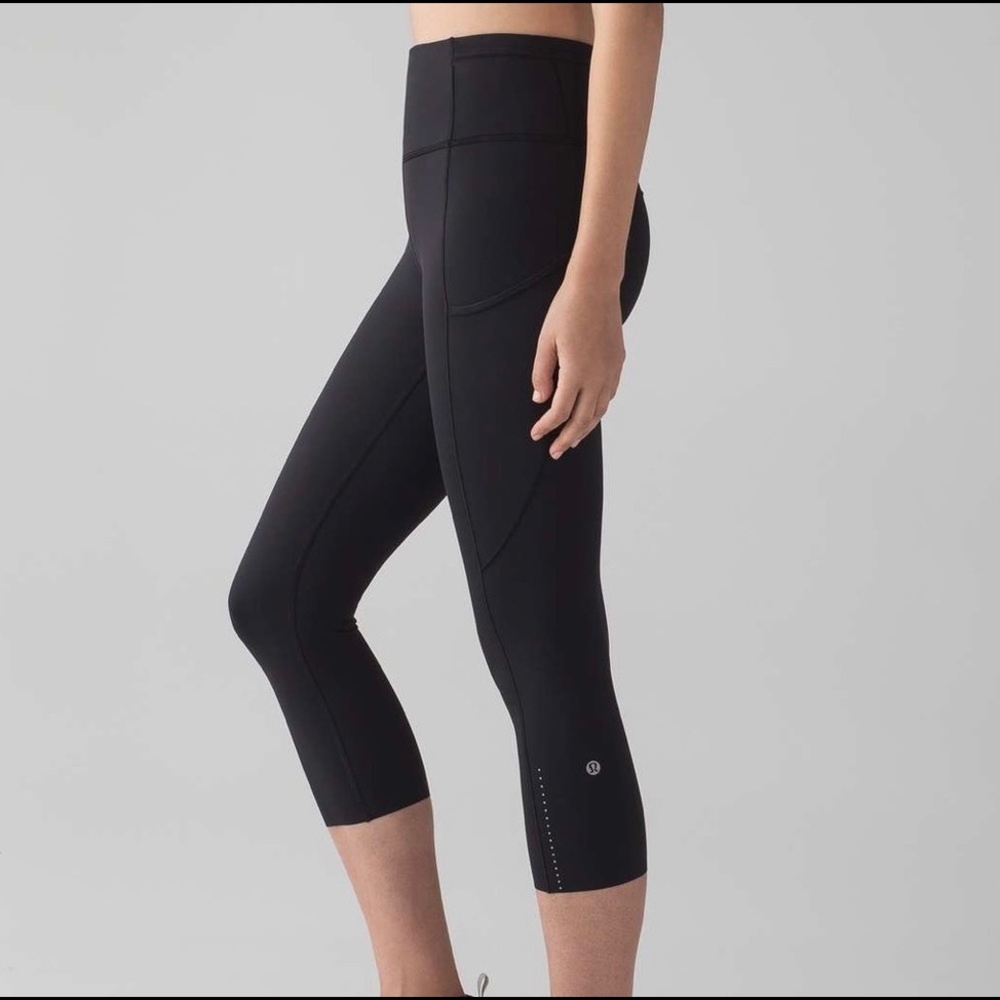 Lululemon cropped fast and free leggings 21 in